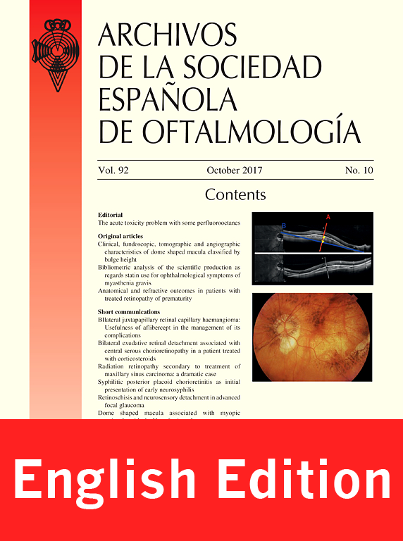 Archivos de la Sociedad Española de Oftalmología English Edition