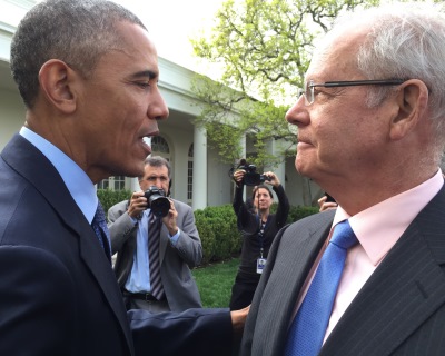 President Barack Obama with David W. Parke II, M.D., CEO of the American Academy of Ophthalmology